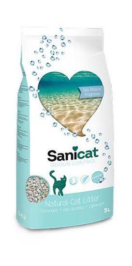 Sani Cat Odour Control - Впитывающий наполнитель "Контроль запаха" с ароматом морского бриза 2кг