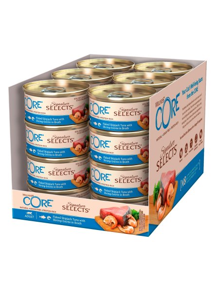 Core Signature Selects - Консервы из тунца с креветками в виде кусочков в бульоне для кошек 79 г