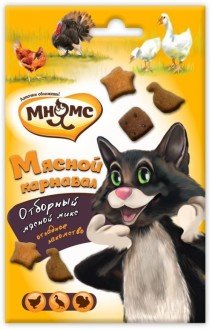 Мнямс - Мясной карнавал для кошек (утка, индейка, курица) 50 г