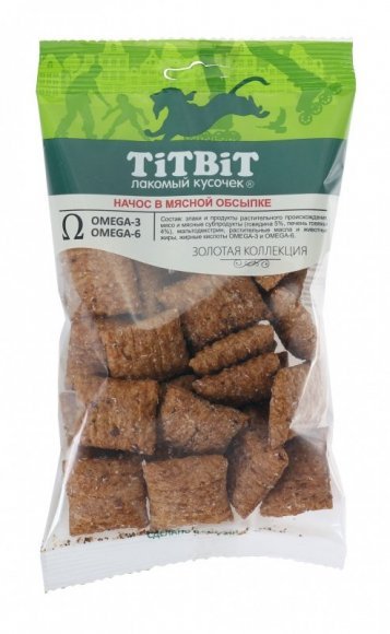 TitBit Золотая коллекция - Лакомство для собак "Начос в мясной обсыпке" 75гр