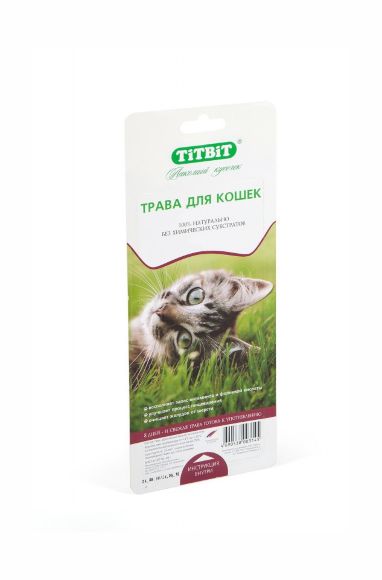15226.580 TitBit - Trava dlya koshek, oves 40gr kypit v zoomagazine «PetXP» TitBit - Трава для кошек, овес 40гр