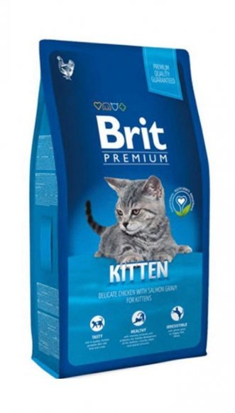 Brit Premium Kitten - Сухой корм для котят, с курицей в лососевом соусе