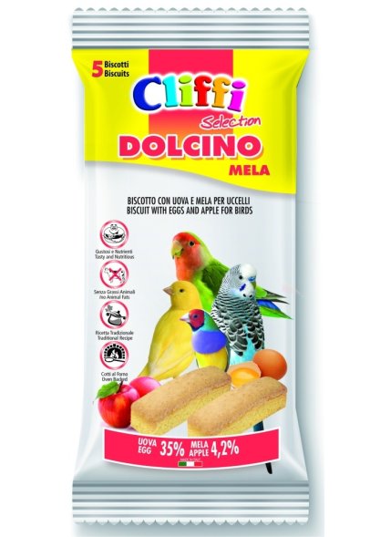 Cliffi - лакомства для птиц: яичный бисквит с яблоком 35г