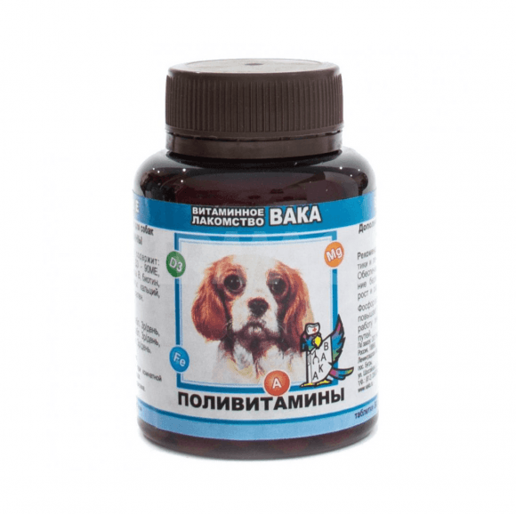 35547.580 Vaka - Polivitamini dlya sobak, 80 tab. kypit v zoomagazine «PetXP» Вака - Поливитамины для собак, 80 таб.