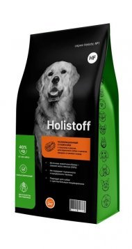 Holistoff - Сухой корм для взрослых собак и щенков средних и мелких пород, с Лососем и Рисом