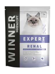 Мираторг WINNER EXPERT RENAL - Сухой корм для кошек при заболевании почек, 400 гр