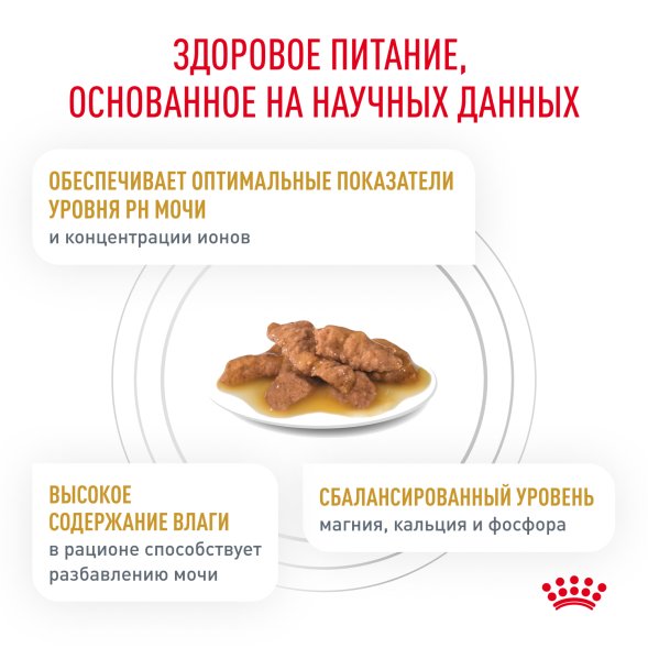 Royal Canin Urinary S/O - Влажный корм для кошек при мочекаменной болезни в соусе 85гр