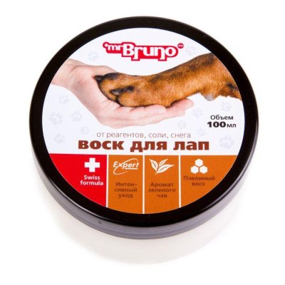 Mr. Bruno - Воск для лап собак 100 мл Mr. Bruno - Воск для лап собак 100 мл