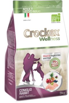 Crockex Wellness - Сухой корм для собак средних и крупных пород кролик с рисом