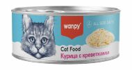 Wanpy Cat - Консервы для кошек "Курица с креветками" 95 г