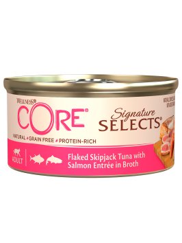 Core Signature Selects - Консервы из тунца с лососем в виде кусочков в бульоне для кошек 79 г