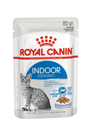 Royal Canin Indoor Sterilised - Паучи для домашних стерилизованных кошек, в желе 85гр