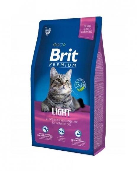 Brit Premium Light - Облегченный сухой корм для кошек, с курицей и печенью