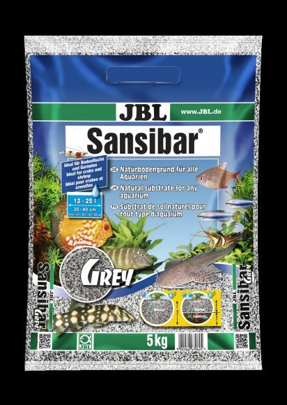 JBL Sansibar GREY - Декоративный грунт для пресноводных и морских аквариумов, серый, 5 кг