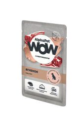 AlphaPet WOW Superpremium - Паштет для собак с ягненком, пауч, 85 г