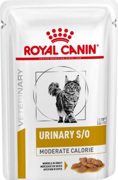 Royal Canin Urinary S/O Moderate Сalorie - Влажный корм для кошек при мочекаменной болезни в соусе 85гр