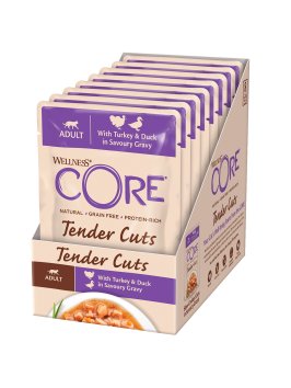 Core Tender Cuts - Паучи из индейки с уткой в виде нарезки в соусе для кошек 85 г