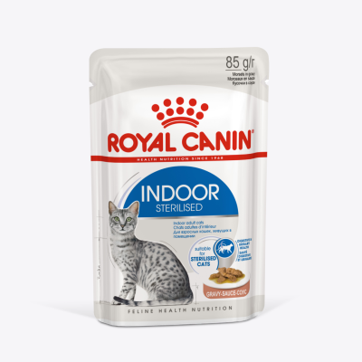 Royal Canin Indoor Sterilised - Паучи для домашних стерилизованных кошек, в соусе 85гр Royal Canin Indoor Sterilised - Паучи для домашних стерилизованных кошек, в соусе 85гр
