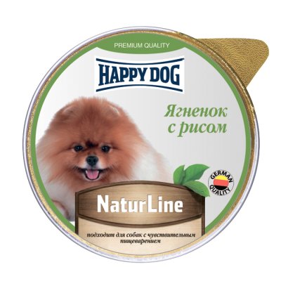 Happy Dog - Паштет для собак, Ягненок с рисом 125гр