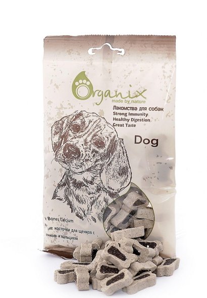 Organix - Лакомство для собак - Нежные косточки для щенков с ягненком и кальцием