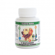 Вака - Витамины для собак, с морскими водорослями, 80 таб.