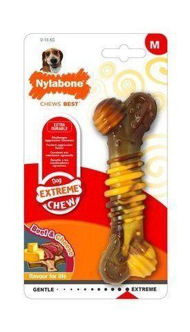 Nylabone - Текстурная косточка экстра-жесткая, аромат говядины и сыра