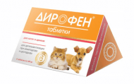 Дирофен Плюс - Таблетки для котят и щенков от глистов, 6 табл