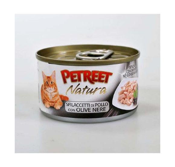 Petreet - Консервы для кошек куриная грудка с оливками 70 г