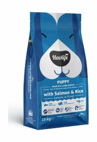 Havlife - Сухой корм для щенков средних и крупных пород, с лососем и рисом