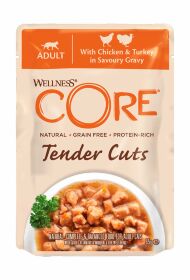Core Tender Cuts - Паучи из курицы с индейкой в виде нарезки в соусе для кошек 85 г