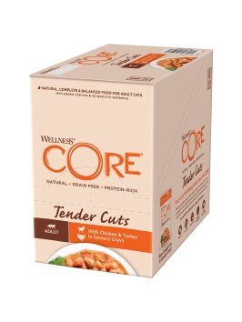 Core Tender Cuts - Паучи из курицы с индейкой в виде нарезки в соусе для кошек 85 г