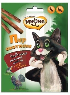 Мнямс - Пир охотника Лакомые палочки для кошек (дичь, гусь) 3х4 г