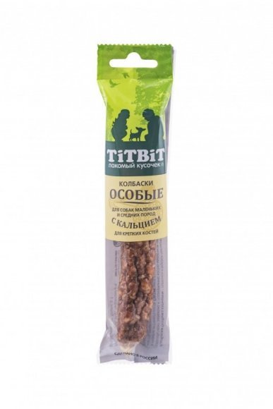 TitBit - Колбаски Особые с кальцием для собак маленьких и средних пород 30гр