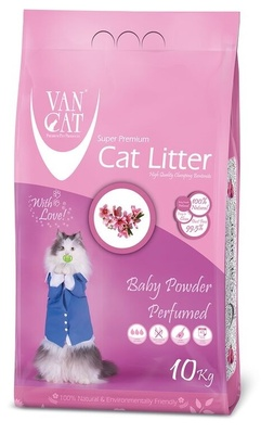 Van Cat - Комкующийся наполнитель без пыли, с ароматом детской присыпки