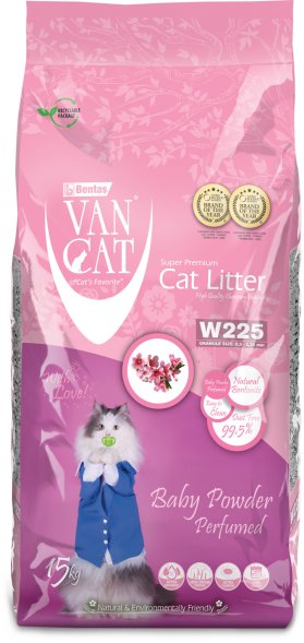Van Cat - Комкующийся наполнитель без пыли, с ароматом детской присыпки