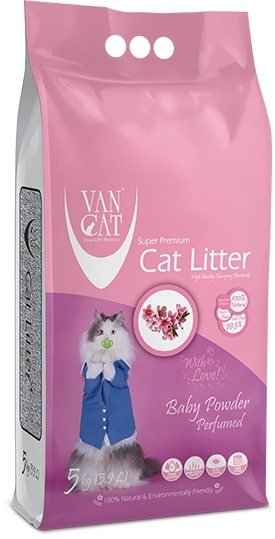 Van Cat - Комкующийся наполнитель без пыли, с ароматом детской присыпки