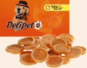 Delipet Мягкие куриные чипсы с сыром 90 гр
