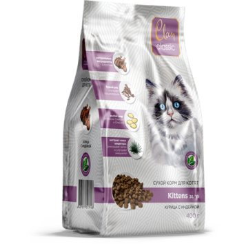 Clan Classic Kittens - Сухой корм для котят, 36/19 курица с индейкой