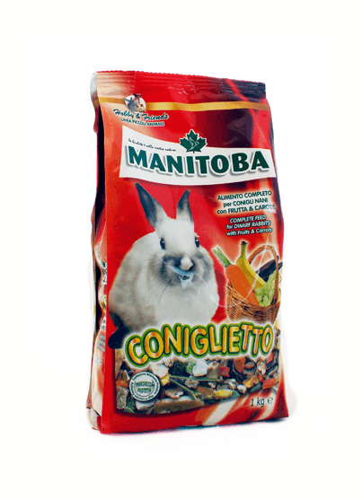 12012.580 Manitoba Coniglietto - korm s fryktami, dlya Krolikov 1kg kypit v zoomagazine «PetXP» Manitoba Coniglietto - корм с фруктами, для Кроликов 1кг