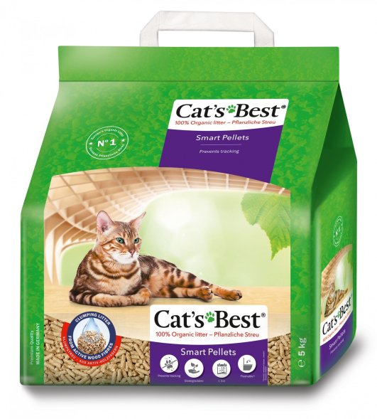 Cat`s Best Smart Pellets - Комкующийся древесный наполнитель для кошачьего туалета