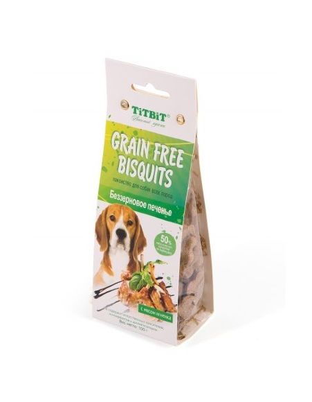 TitBit Grain Free - Беззерновое печенье для собак с ягненком 100гр