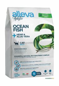 Alleva Holistic - Сухой корм для взрослых кошек, беззерновой, океаническая рыба с коноплей и алоэ вера