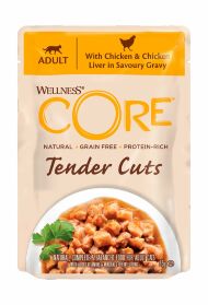 Core Tender Cuts - Паучи из курицы с куриной печенью в виде нарезки в соусе для кошек 85 г