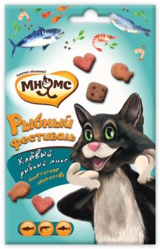 Мнямс - Рыбный фестиваль для кошек (лосось, креветки, форель) 50 г