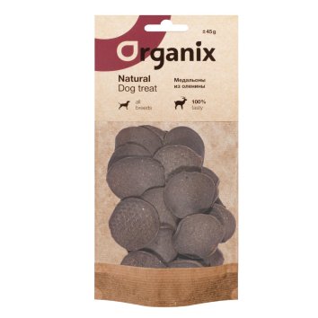 Organix - Лакомство для собак, медальоны из оленины 45гр
