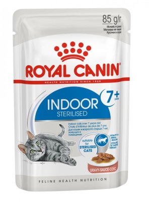 Royal Canin Indoor Sterilised 7+ - Паучи для домашних стерилизованных кошек старше 7 лет, в соусе 85гр Royal Canin Indoor Sterilised 7+ - Паучи для домашних стерилизованных кошек старше 7 лет, в соусе 85гр