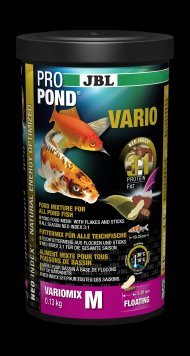 JBL ProPond Vario M - Основной корм в форме плавающих палочек и хлопьев для прудовых рыб среднего размера