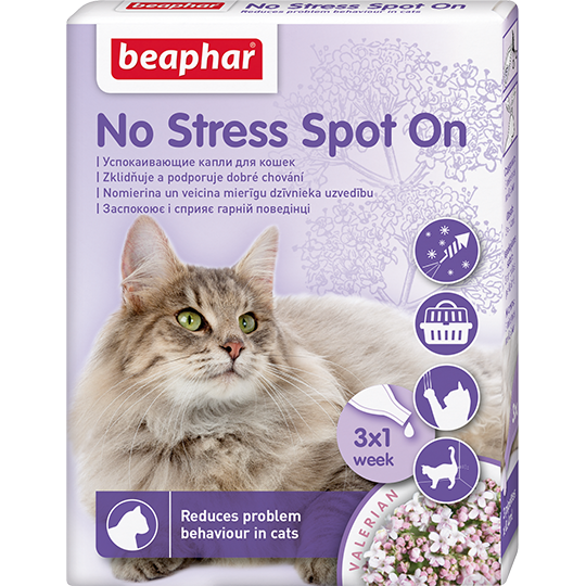 Beaphar - Успокаивающие капли для кошек 3 пипетки (No Stress Spot On)