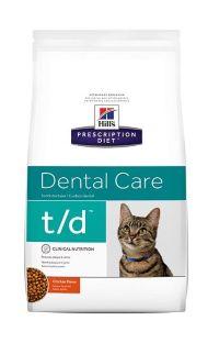 Hill's Prescription Diet t/d Dental Care - Сухой корм для поддержания здоровья ротовой полости у кошек 1,5 кг