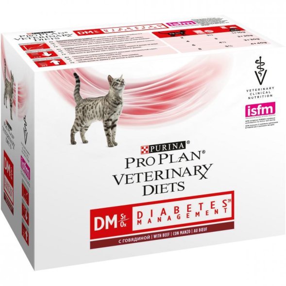 Pro Plan (Purina) Diets DM - Лечебный корм при диабете у кошек с говядиной 85гр